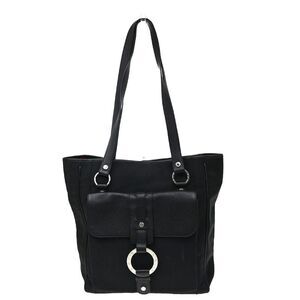 Bvlgari Vintage Canvas Black Canvas Tote Bag Bag